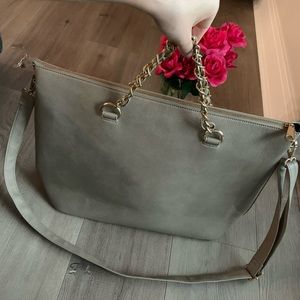 NWOT Bag/Crossbody - Taupe Pleather